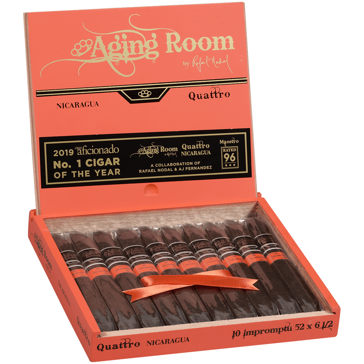 AGING ROOM QUATTRO NICARAGUA IMPROMPTU 10 CT. BOX 6.50X52