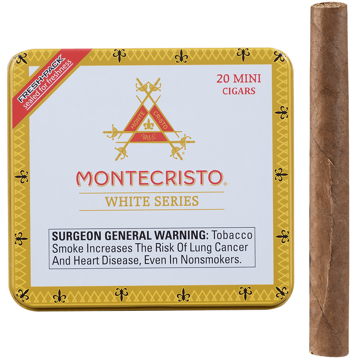 MONTECRISTO WHITE MINI 5/20 CT TINS