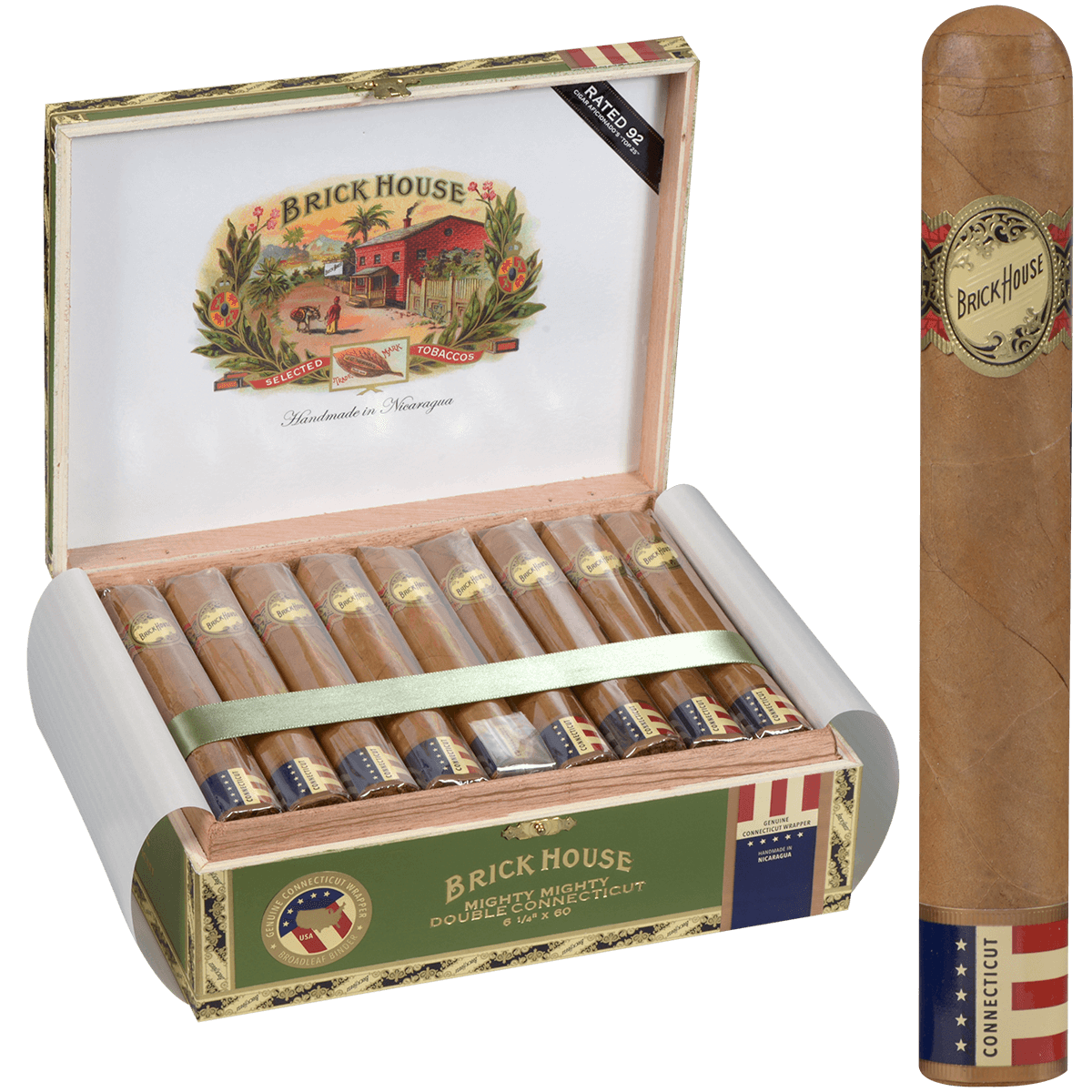 BRICK HOUSE DOUBLE CONNECTICUT MIGHTY MIGHTY 25 CT. BOX 6.25X60