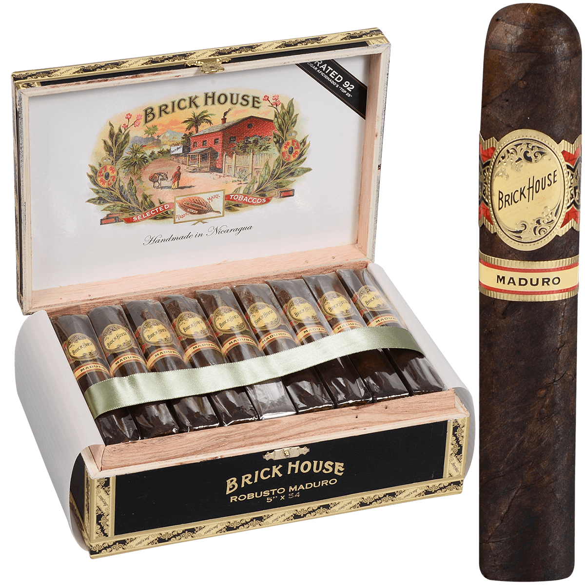 BRICK HOUSE MADURO ROBUSTO 25 CT. BOX 5.00X54