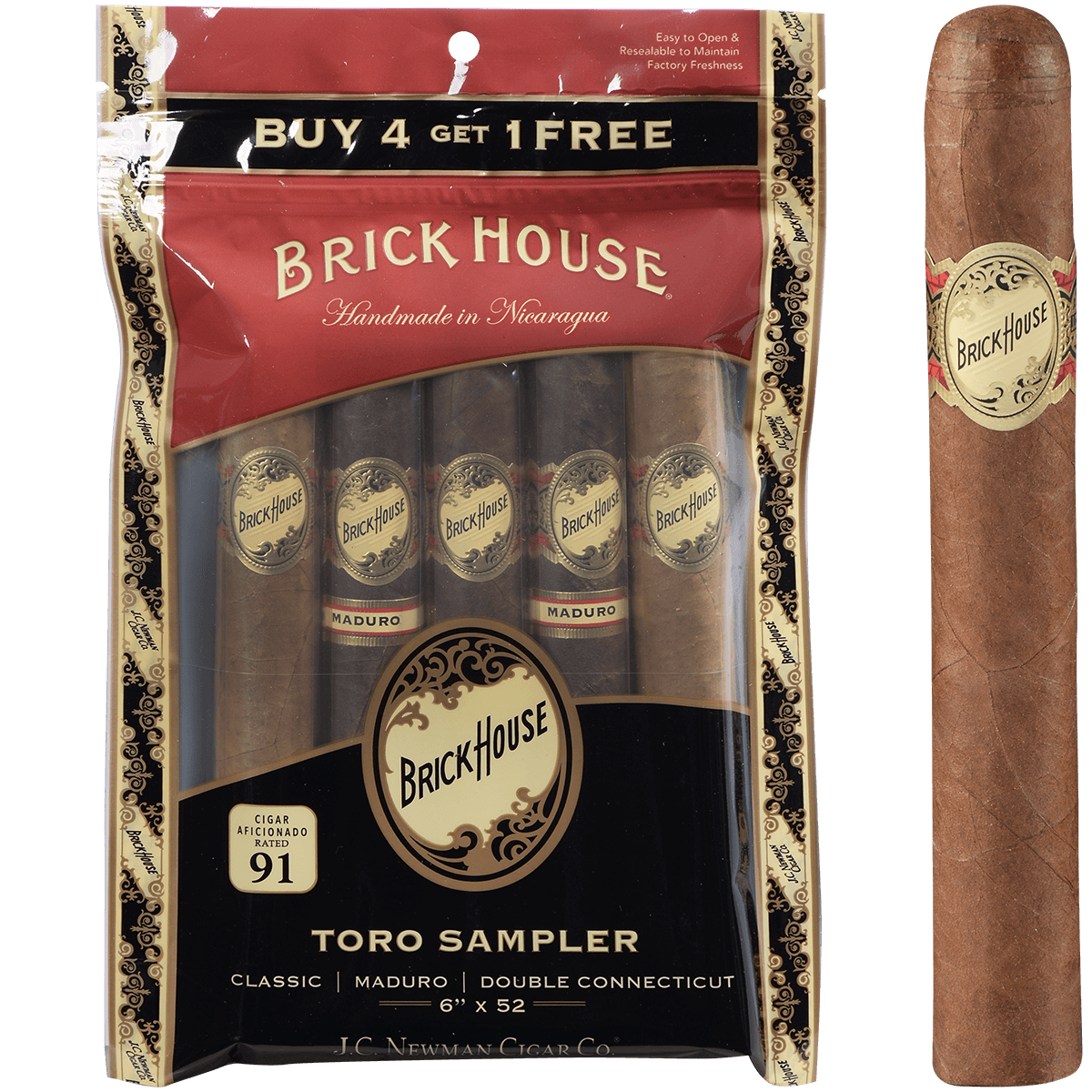 BRICK HOUSE TORO 5/5 CT SAMPLER BAGS 6.00X52