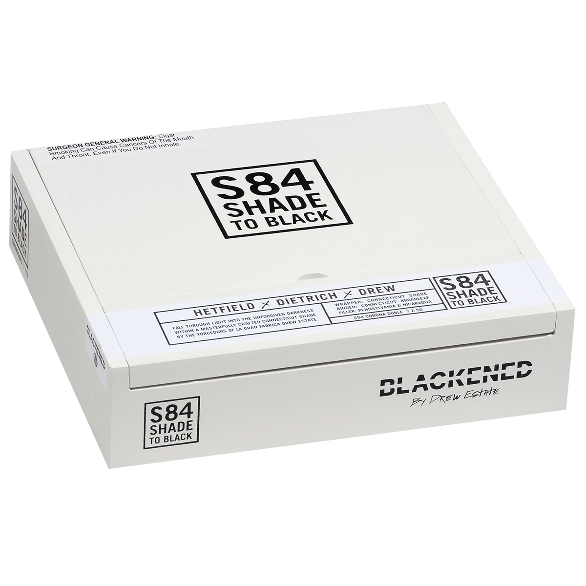 BLACKENED BY DREW ESTATE S84 SHADE TO BLACK DOUBLE CORONA 20 CT. BOX 7.00X50