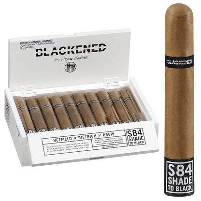 BLACKENED BY DREW ESTATE S84 SHADE TO BLACK ROBUSTO 20 CT. BOX 5.00X50