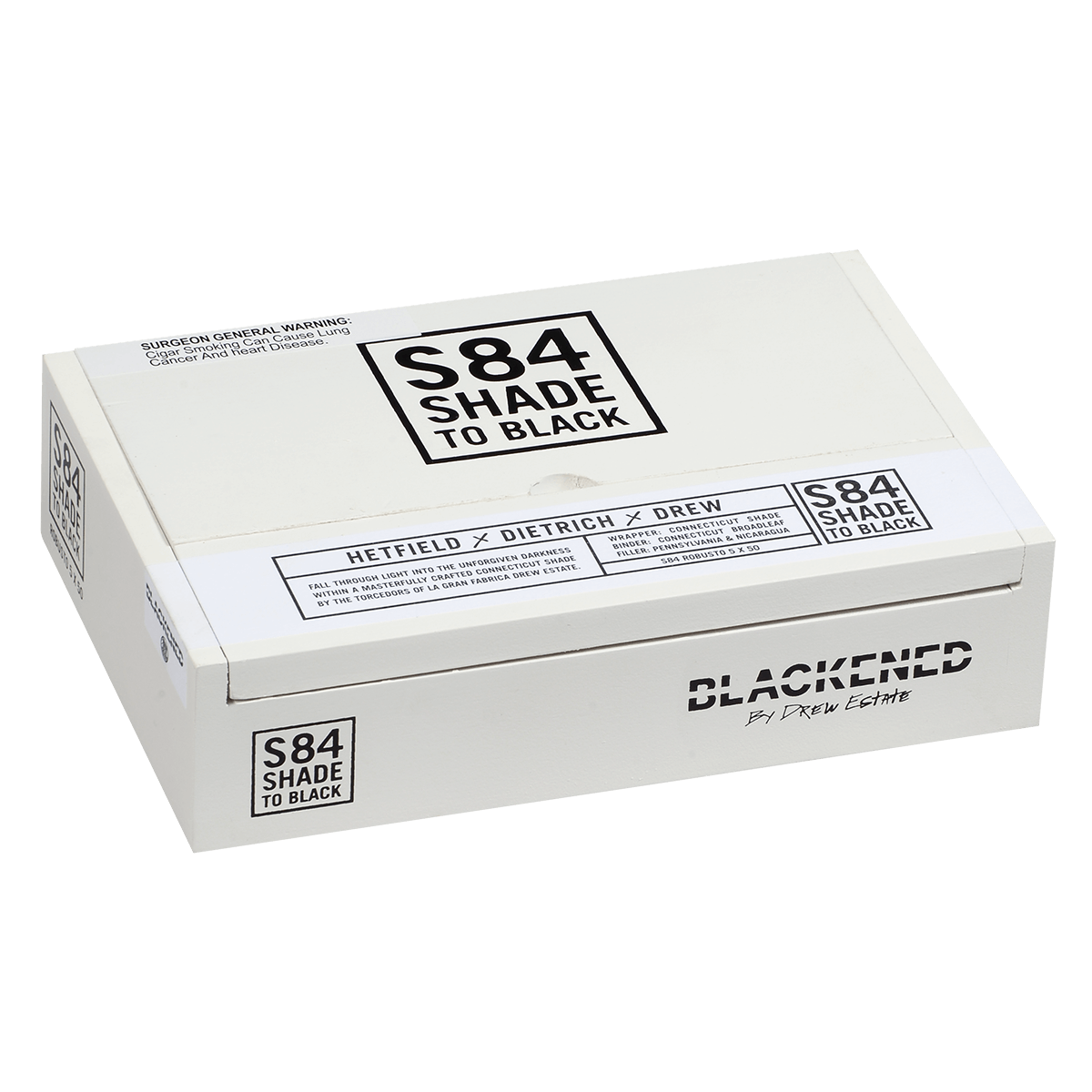 BLACKENED BY DREW ESTATE S84 SHADE TO BLACK ROBUSTO 20 CT. BOX 5.00X50