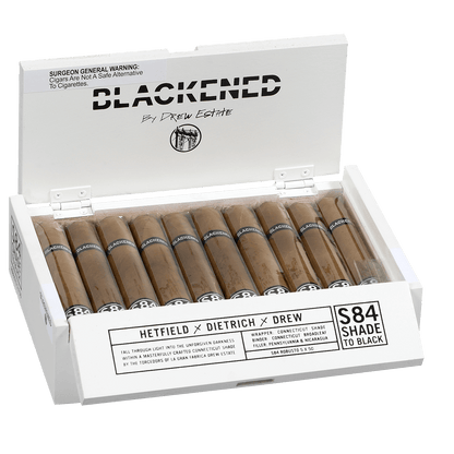 BLACKENED BY DREW ESTATE S84 SHADE TO BLACK ROBUSTO 20 CT. BOX 5.00X50