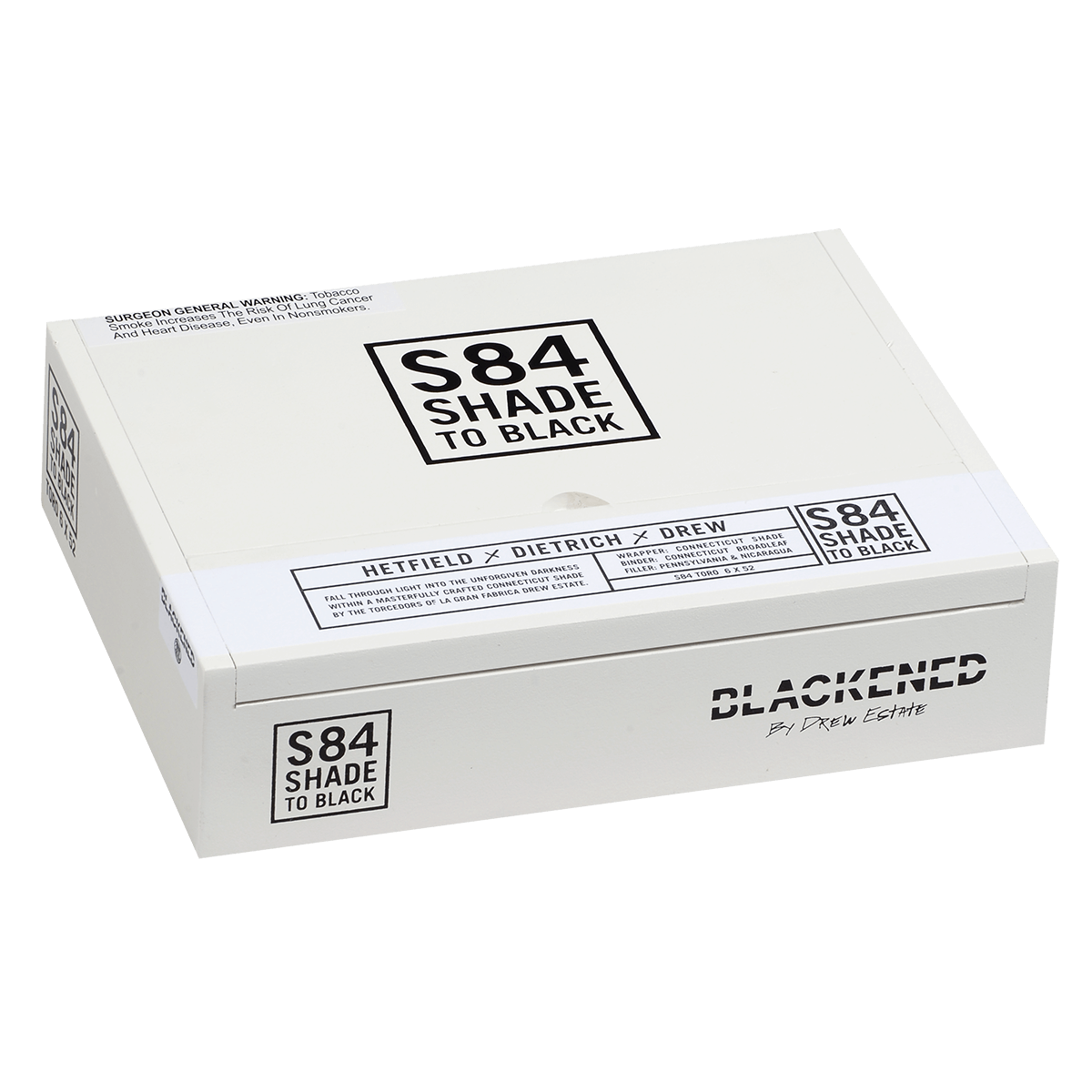 BLACKENED BY DREW ESTATE S84 SHADE TO BLACK TORO 20 CT. BOX 6.00X52