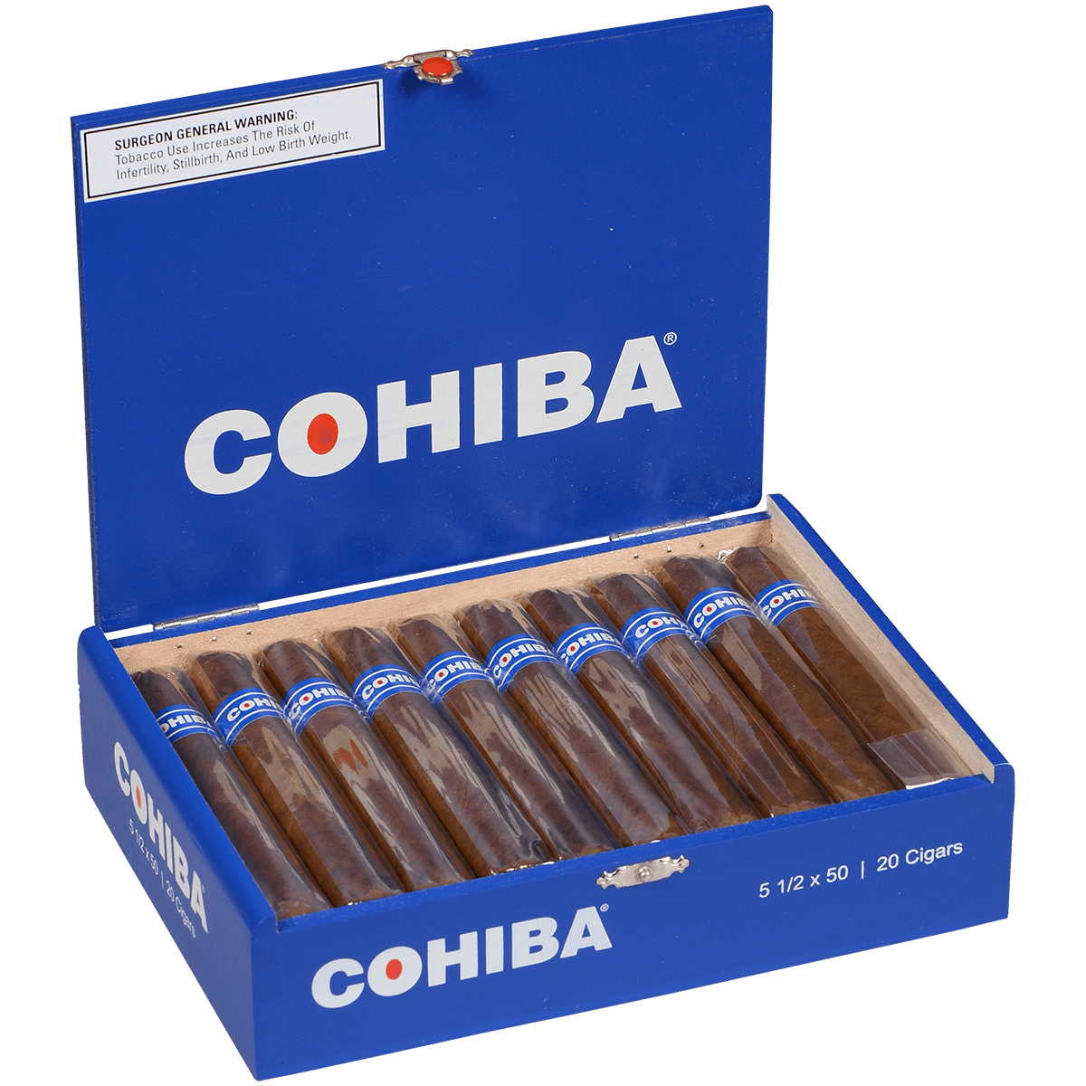 COHIBA BLUE ROBUSTO 20 CT. BOX 5.50X50