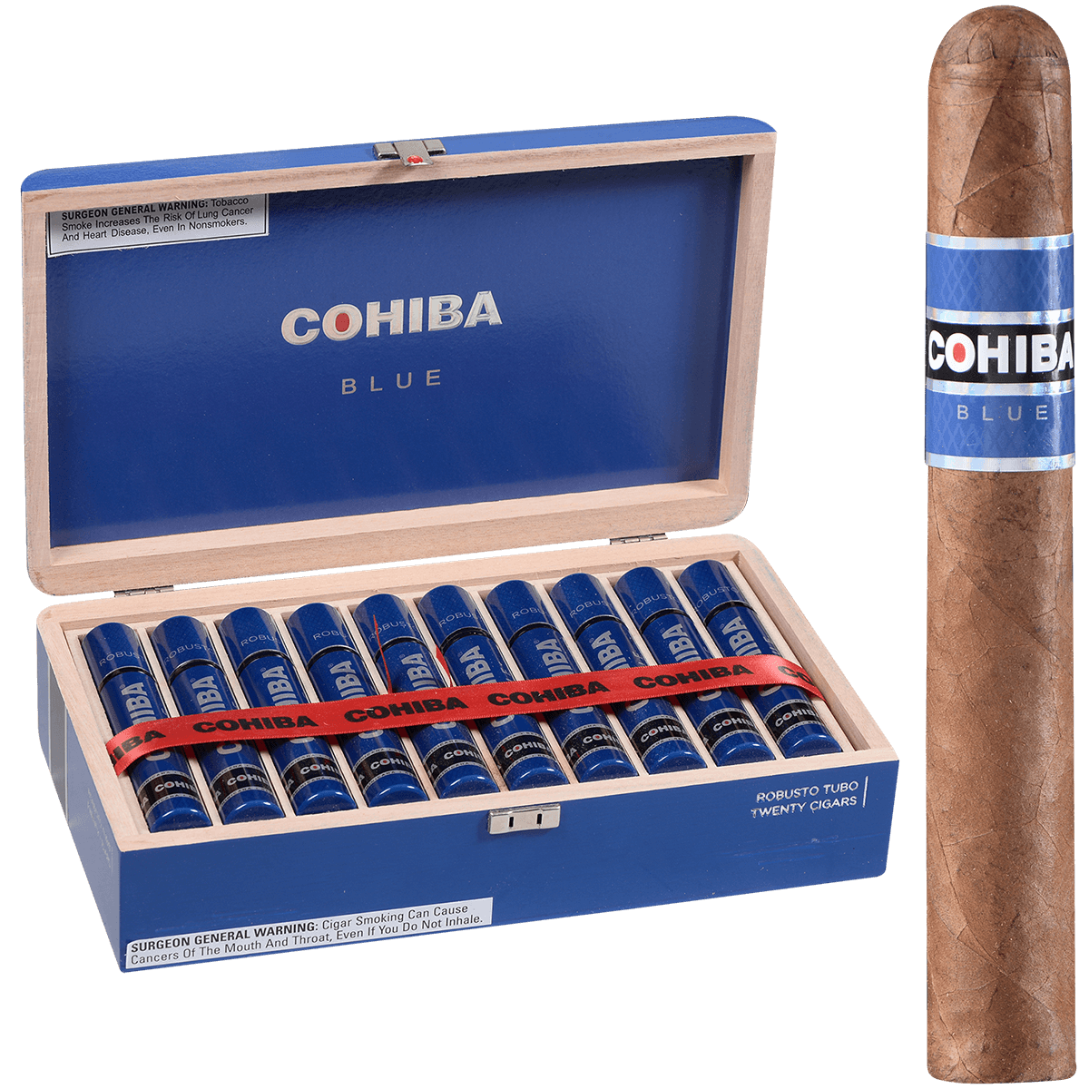 COHIBA BLUE ROBUSTO TUBO 20 CT. BOX 5.50X50