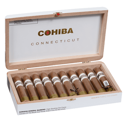 COHIBA CONNECTICUT ROBUSTO TUBO 10 CT. BOX 5.00X50