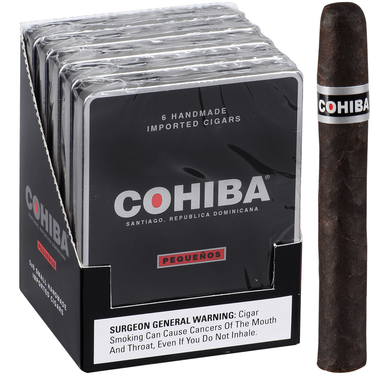 COHIBA BLACK PEQUENOS 5/6 TINS 4.13X34