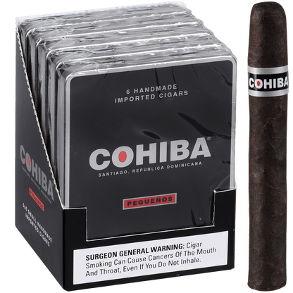 COHIBA BLACK PEQUENOS 5/6 TINS 4.13X34