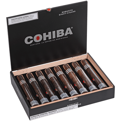 COHIBA BLACK ROBUSTO CRYSTAL 8 CT. BOX 5.50X50