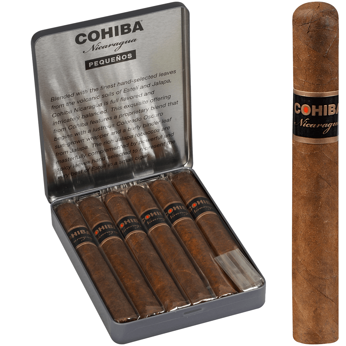COHIBA NICARAGUA PEQUENOS 5/6 TINS 4.18X36