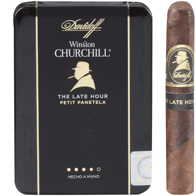 DAVIDOFF WINSTON CHURCHILL PETIT PANETELA THE LATE HOUR 25 CT 5/5 TIN
