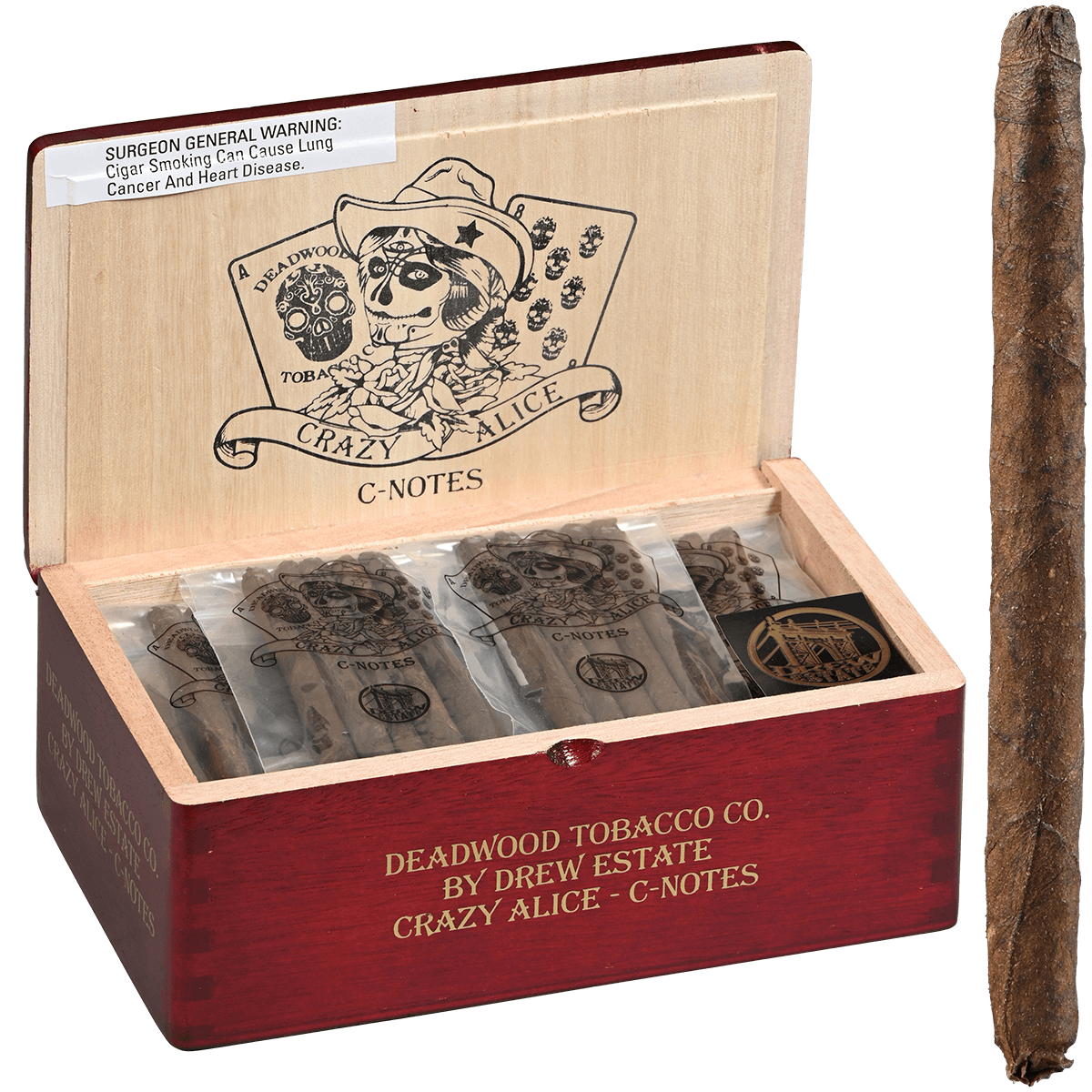 DEADWOOD CRAZY ALICE C-NOTES 100CT BOX 3.75X22