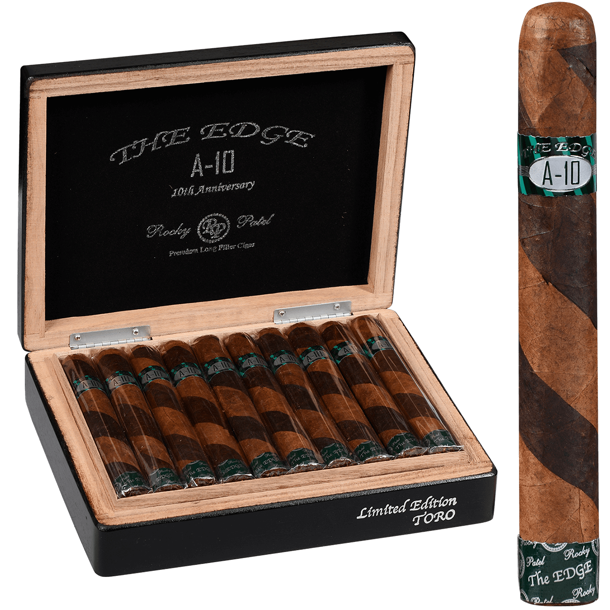 ROCKY PATEL THE EDGE "A-10" 10TH ANNIVERSARY 20 CT. BOX 6.00X52