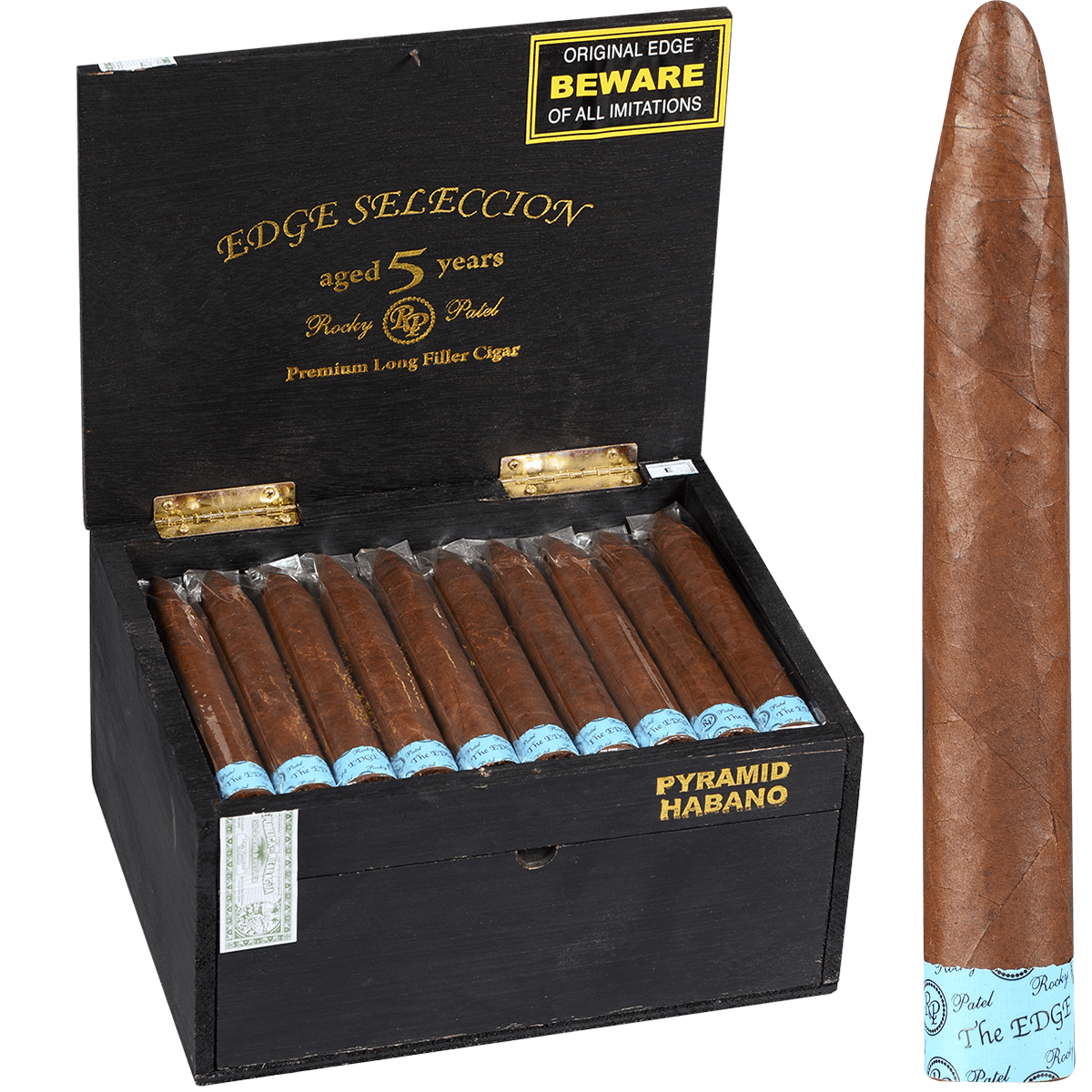 ROCKY PATEL SELECCION THE EDGE PYRAMID HABANO 50 CT. BOX 6.00X52