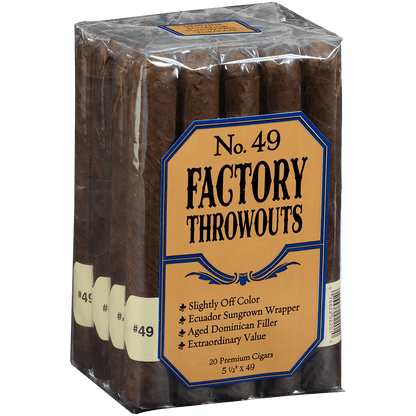 FACTORY THROWOUTS NO 49 NATURAL 20 CT. BUNDLE 5.50X49