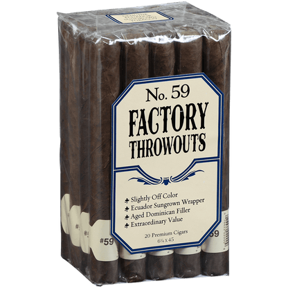 FACTORY THROWOUTS NO 59 CLARO 20 CT. BUNDLE  6.25X45