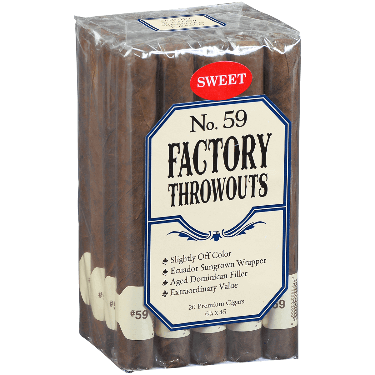 FACTORY THROWOUTS NO 59 SWEET 20 CT. BUNDLE  6.25X45