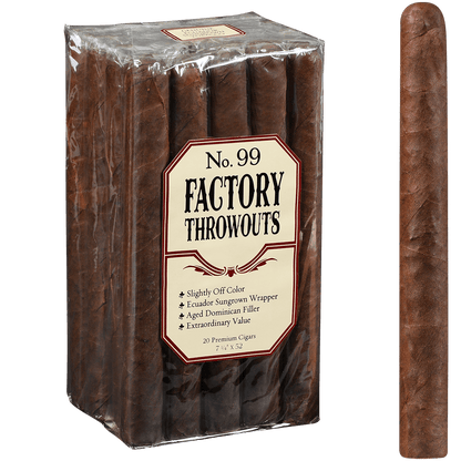 FACTORY THROWOUTS NO 99 NATURAL 20 CT. BUNDLE 7.25X52