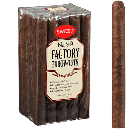 FACTORY THROWOUTS NO 99 SWEET 20 CT. BUNDLE 7.25X52