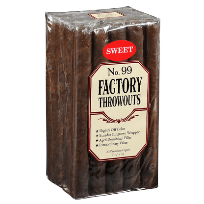 FACTORY THROWOUTS NO 99 SWEET 20 CT. BUNDLE 7.25X52