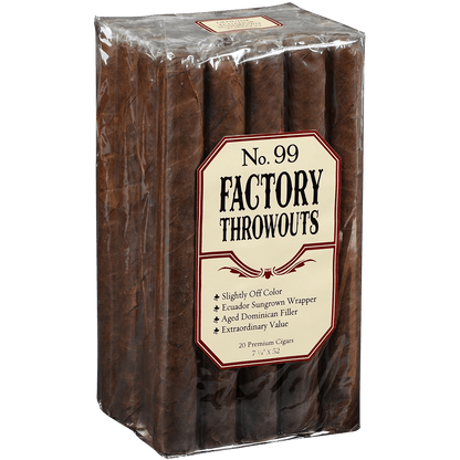 FACTORY THROWOUTS NO 99 NATURAL 20 CT. BUNDLE 7.25X52