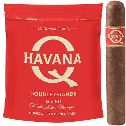 HAVANA Q DOUBLE GRANDE 20 CT. BAG 6.00X60