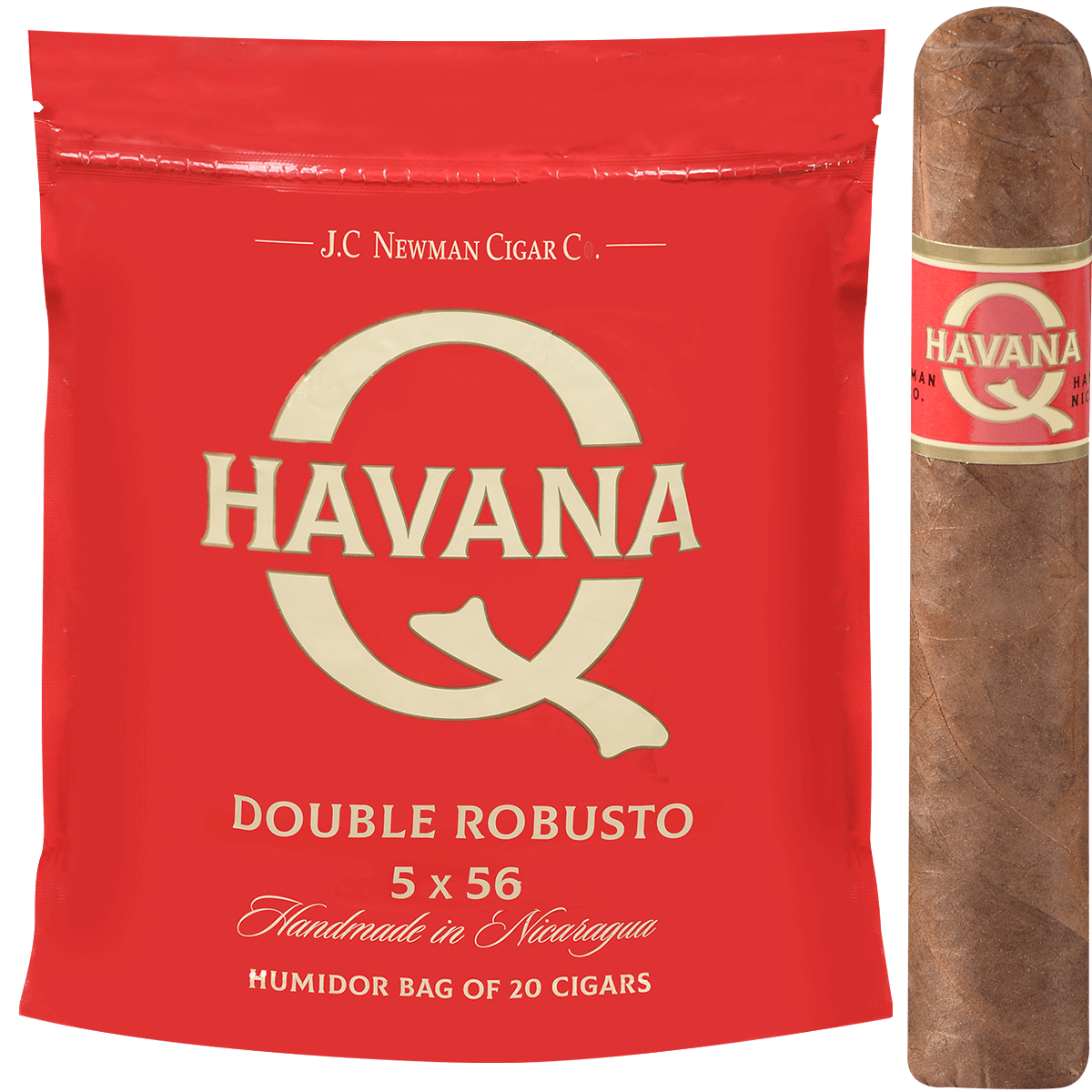 HAVANA Q DOUBLE ROBUSTO 20 CT. BAG 5.00X56