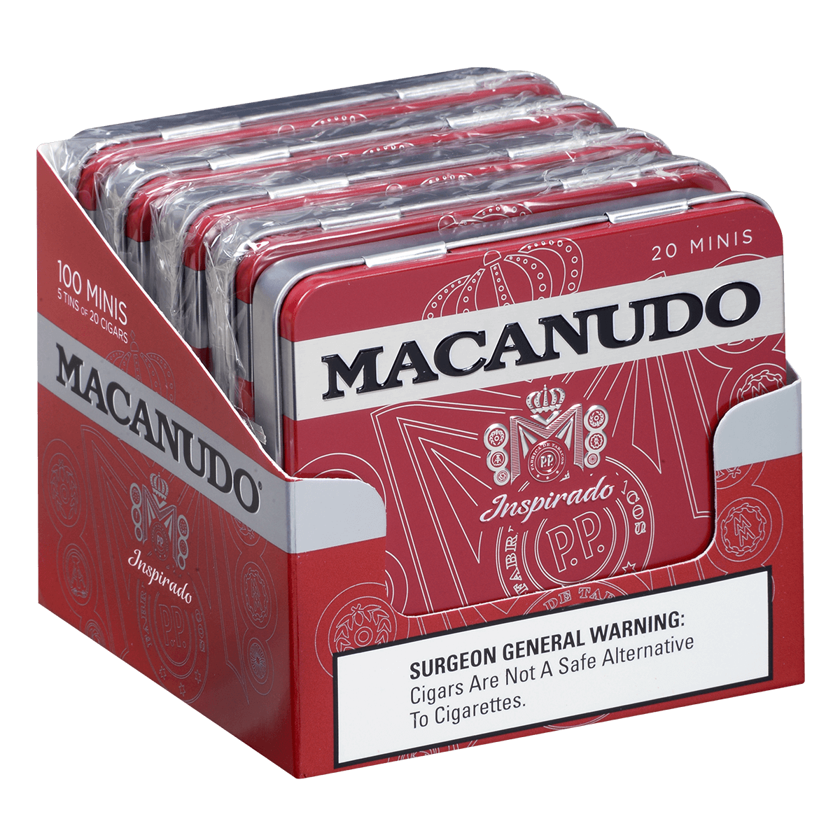MACANUDO INSPIRADO RED MINIS 5/20 CT. TINS 3.00X20