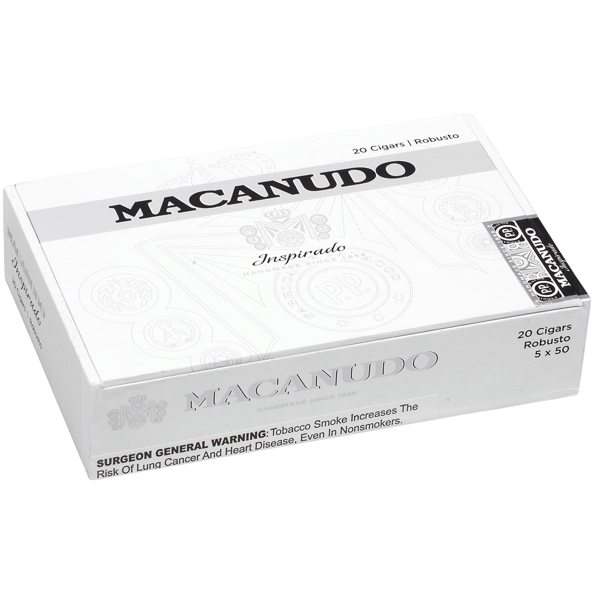 MACANUDO INSPIRADO WHITE ROBUSTO 20 CT. BOX 5.00X50