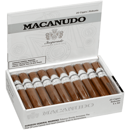 MACANUDO INSPIRADO WHITE ROBUSTO 20 CT. BOX 5.00X50