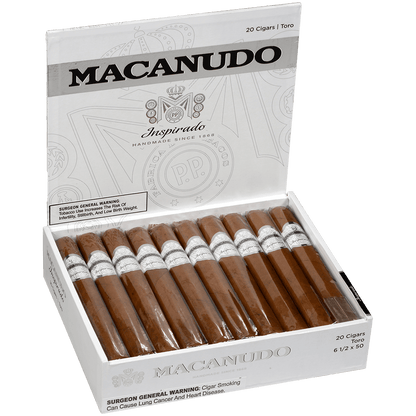 MACANUDO INSPIRADO WHITE TORO 20 CT. BOX 6.50X50