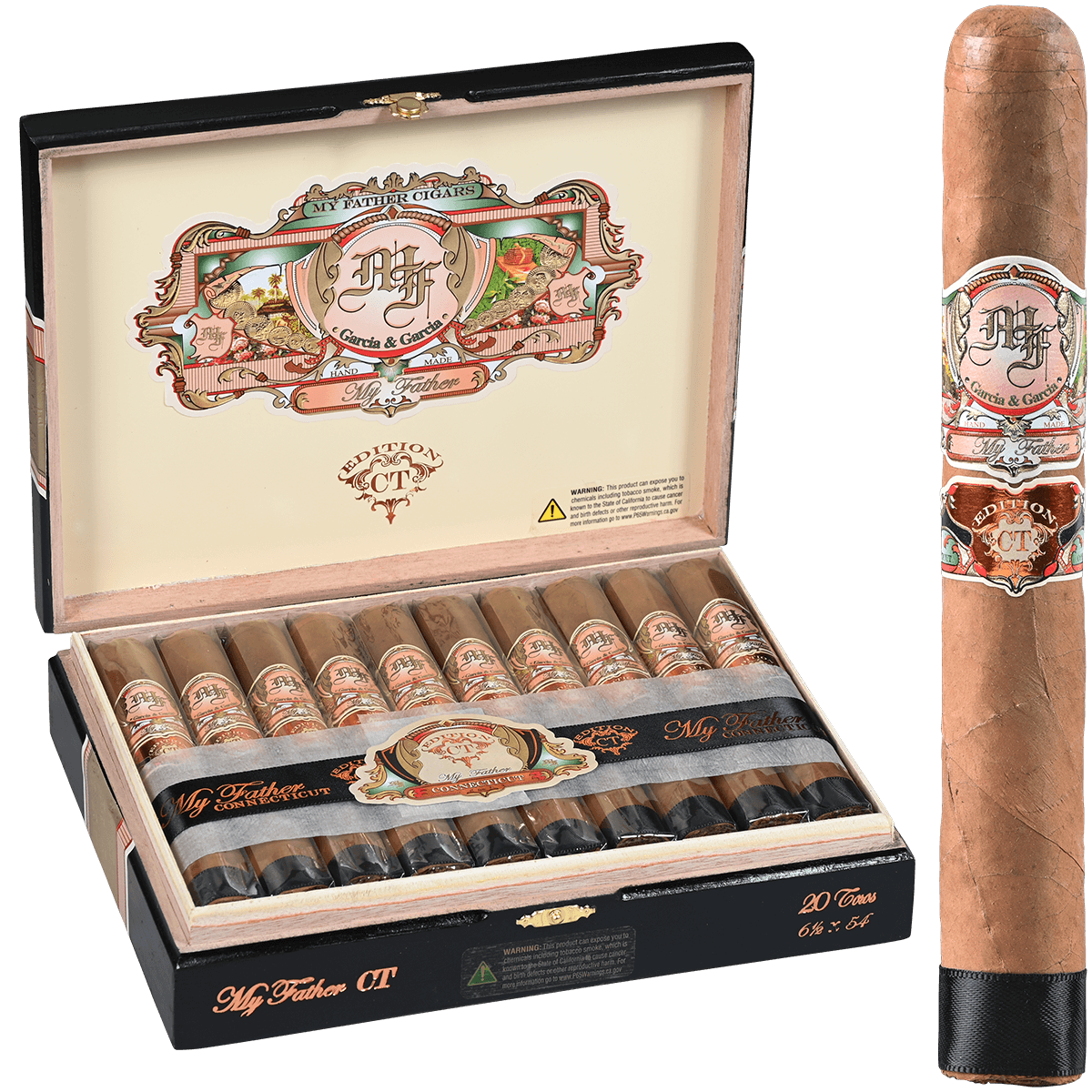 MY FATHER CONNECTICUT TORO 20CT. BOX 6 1/2 X54