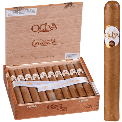 OLIVA CONNECTICUT WRAPPER RESERVE TORO 20 CT. BOX 6.00X50