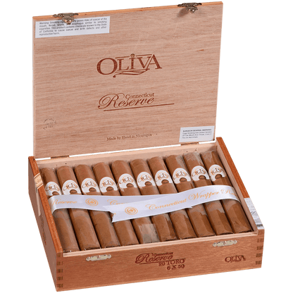 OLIVA CONNECTICUT WRAPPER RESERVE TORO 20 CT. BOX 6.00X50