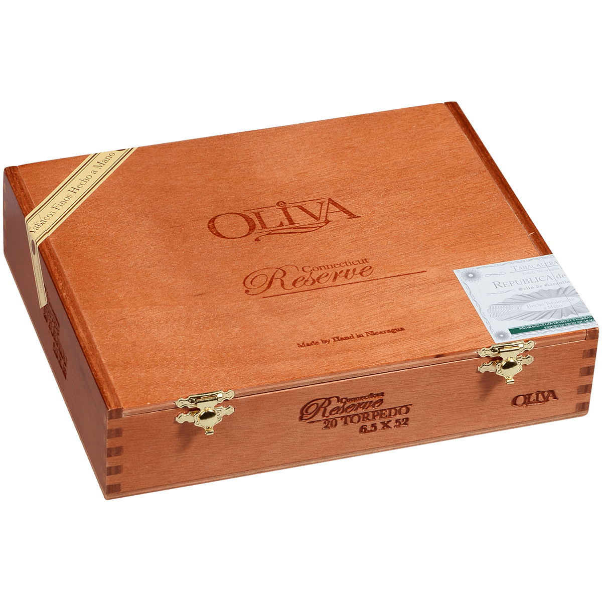 OLIVA CONNECTICUT WRAPPER RESERVE TORPEDO 20 CT. BOX 6.50X52