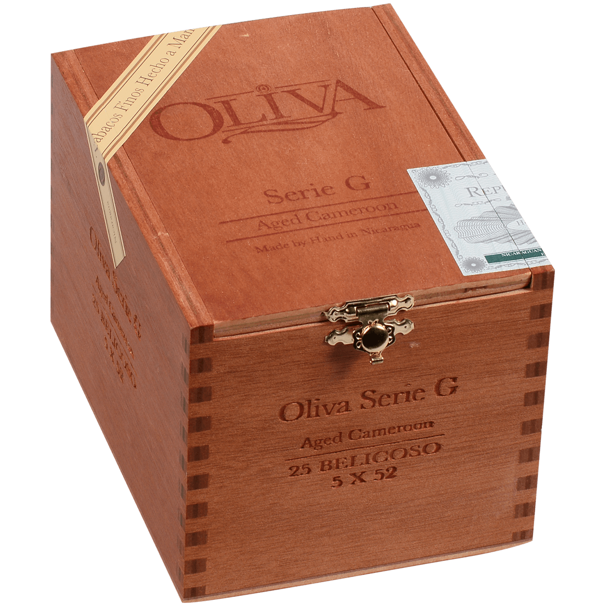OLIVA SERIE G CAMEROON BELICOSO 25 CT. BOX 5.00X52