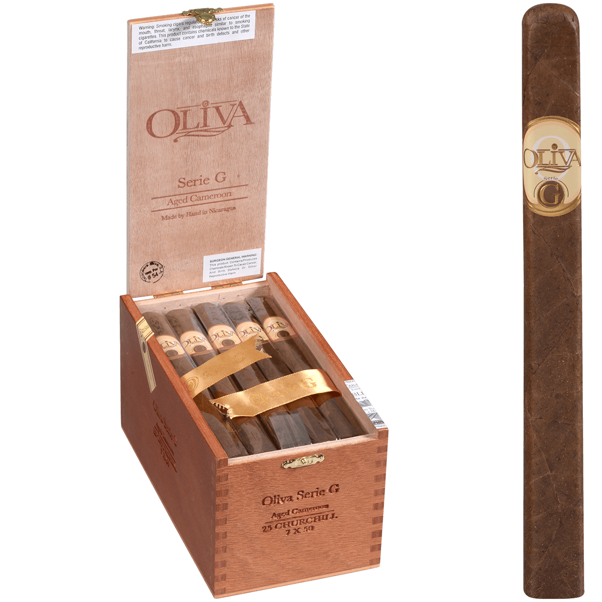 OLIVA SERIE G CAMEROON CHURCHILL 25 CT. BOX 7.00X50