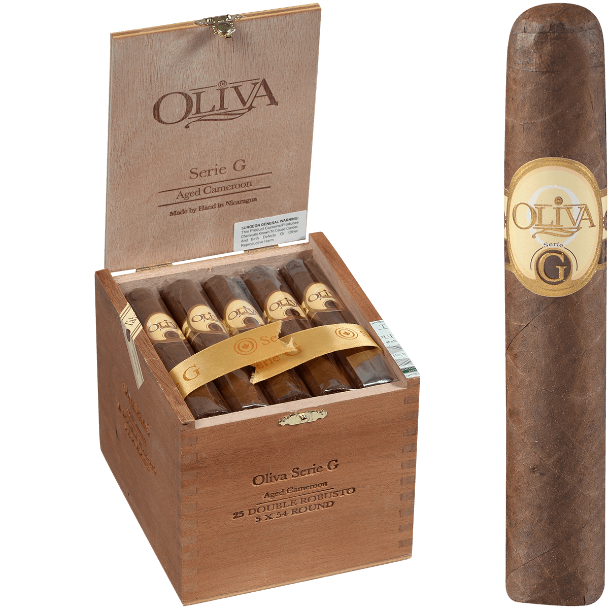 OLIVA SERIE G CAMEROON DOUBLE ROBUSTO 25 CT. BOX 5.00X54