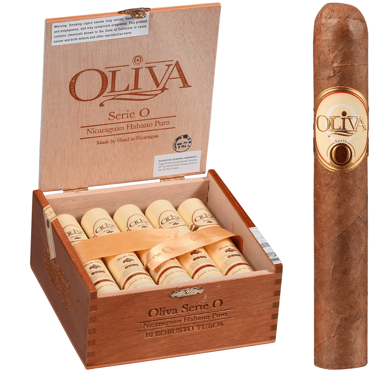OLIVA SERIE O ROBUSTO TUBOS 10 CT. BOX 5.00X50