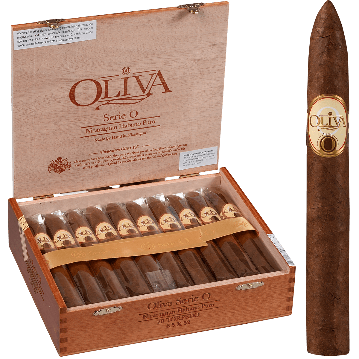 OLIVA SERIE O TORPEDO 20 CT. BOX 6.50X52
