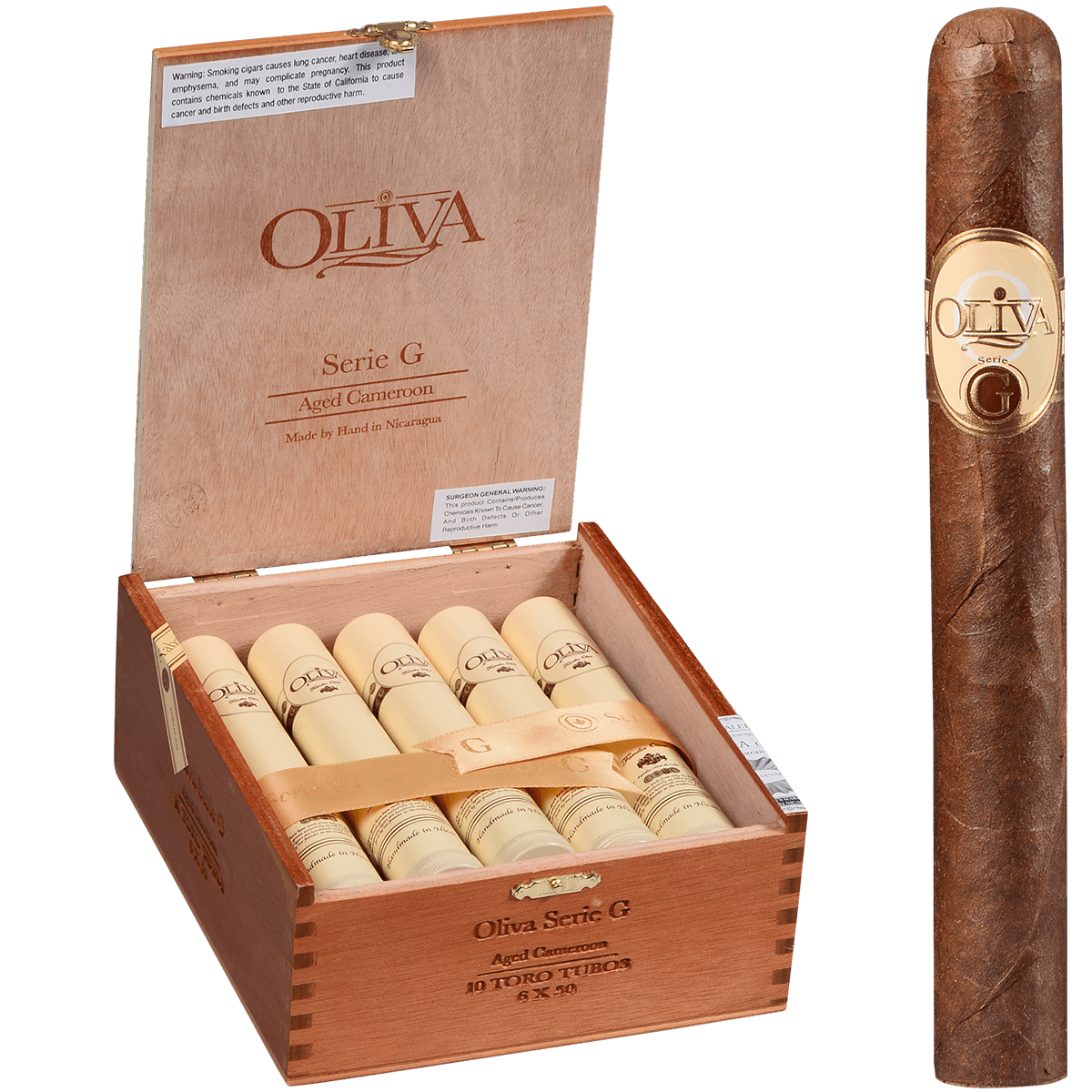 OLIVA SERIE O TORO TUBOS 10 CT. BOX 6.00X50
