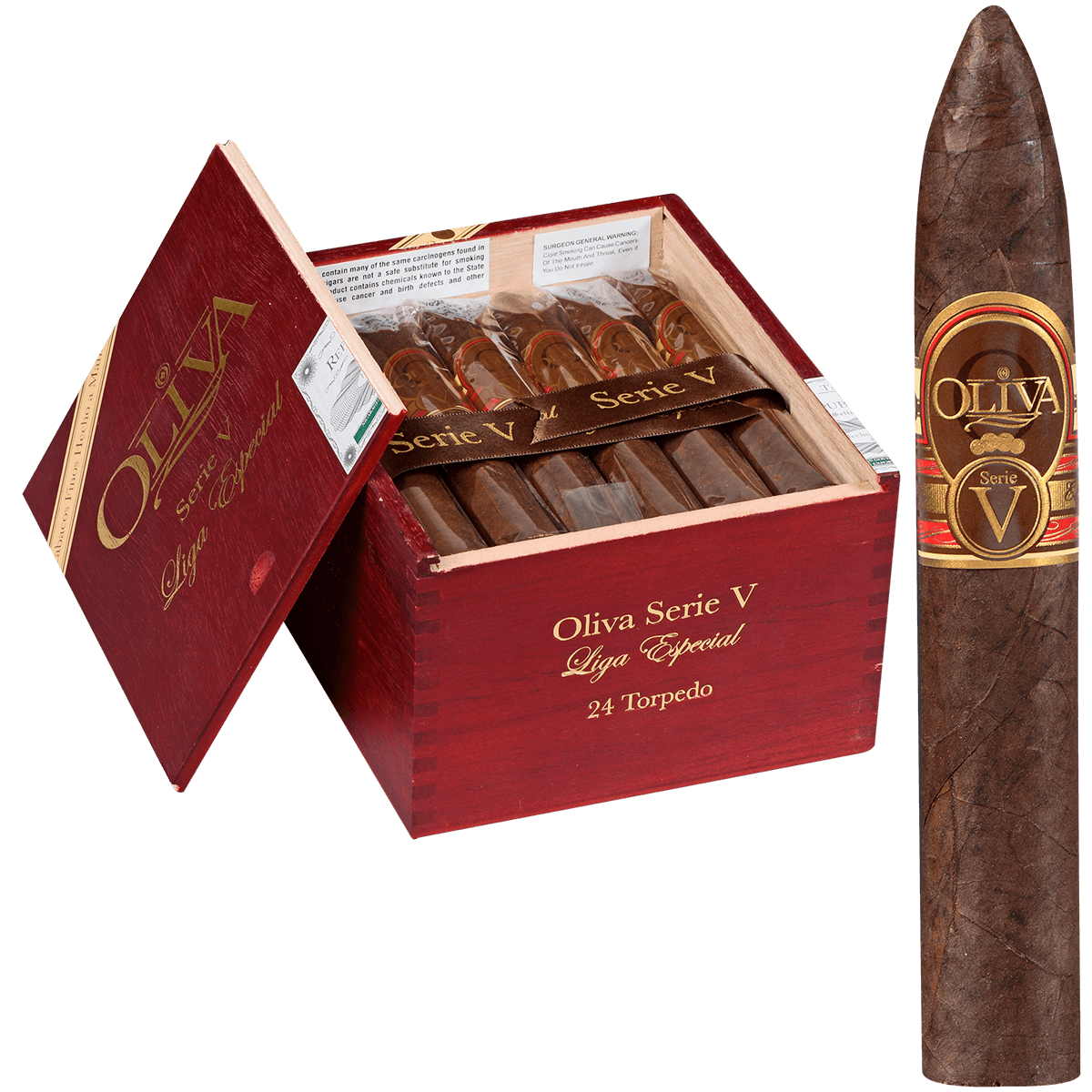 OLIVA SERIE V TORPEDO 24 CT. BOX 6.00X56