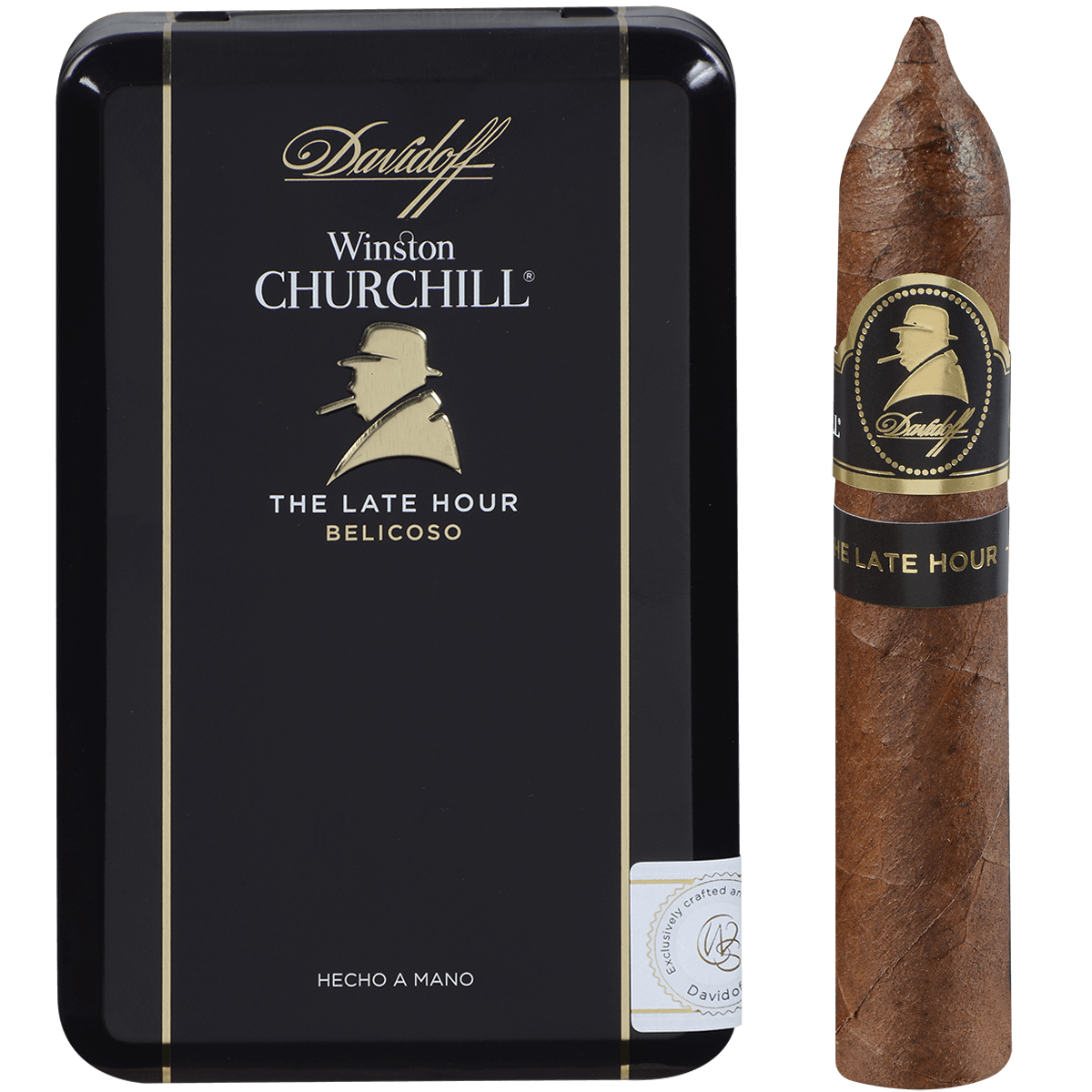DAVIDOFF WINSTON CHURCHILL THE LATE HOUR BELICOSO 20CT 5/4 TIN 4.50X46