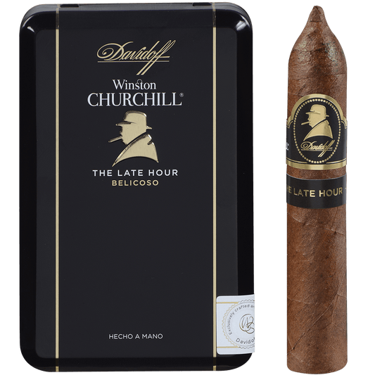 DAVIDOFF WINSTON CHURCHILL THE LATE HOUR BELICOSO 20CT 5/4 TIN 4.50X46