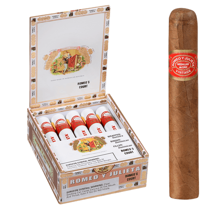 ROMEO Y JULIETA 1875 ROMEO'S COURT TUBOS EMS 10 CT. BOX 5.50X44