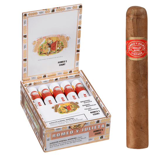 ROMEO Y JULIETA 1875 ROMEO'S COURT TUBOS EMS 10 CT. BOX 5.50X44