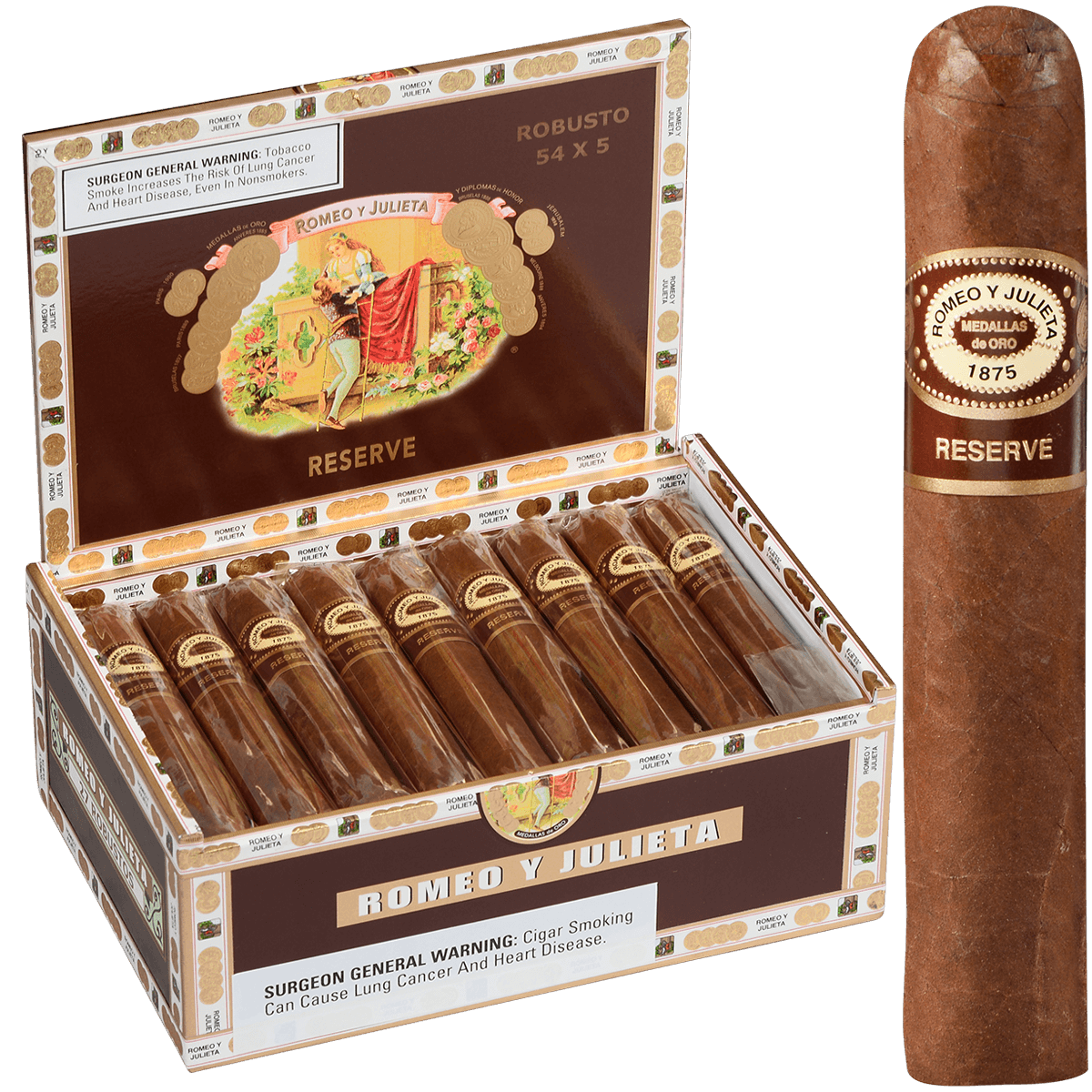 ROMEO Y JULIETA HABANA RESERVE ROBUSTO 27 CT. BOX 5.00X54